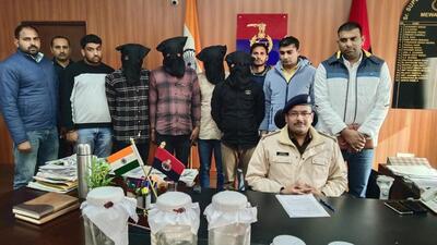 Superintendent of police (Nuh) Varun Singla said that the crime unit of Tauru received a tip, based on which a raid was conducted and the suspects arrested from under the Gurnawat railway bridge in Tauru. (HT Photo)