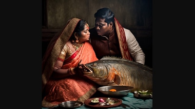 This AI generated image of Bengali wedding has left people angry. (Twitter/@baghardh)
