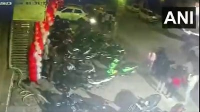 CCTV footage shows Delhi woman wasn't alone when she was hit by car. (Videograb) CCTV footage shows Delhi woman wasn't alone when she was hit by car. (Videograb)