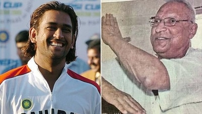 Prakash Poddar (Right) first spotted MS Dhoni (Left) back in 2003 (Getty/Bengal Post) Prakash Poddar (Right) first spotted MS Dhoni (Left) back in 2003 (Getty/Bengal Post)
