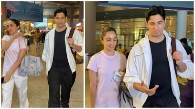 Kiara Advani and Sidharth Malhotra seen at Mumbai airport early Tuesday. (Viral Bhayani) Kiara Advani and Sidharth Malhotra seen at Mumbai airport early Tuesday. (Viral Bhayani)