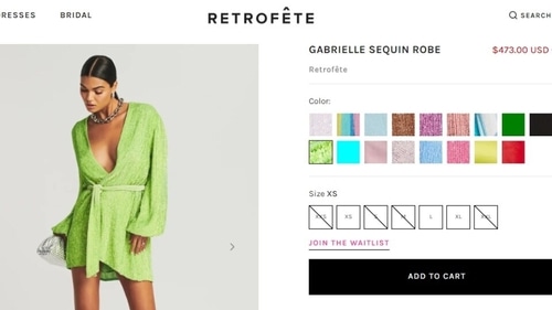 The price of the dress Kiara Advani wore to the party. (retrofete.com) The price of the dress Kiara Advani wore to the party. (retrofete.com)