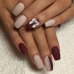 Use a finish to matte out the entire design or add high-gloss highlights to break up a flat base. (pinterest) Use a finish to matte out the entire design or add high-gloss highlights to break up a flat base. (pinterest)