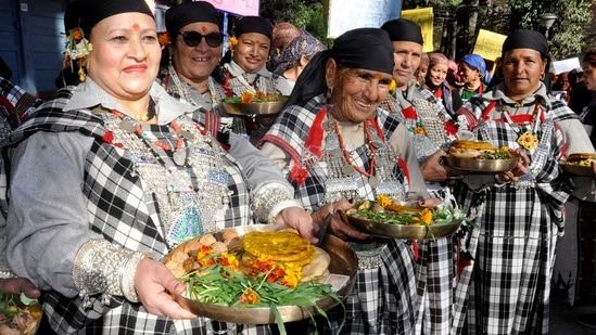 The five-day national-level winter carnival in Manali's Kullu district commenced on December 2 and will go on till December 6. Himachal Pradesh Chief Minister Sukhvinder Singh Sukhu inaugurated the event on Monday. (ANI)