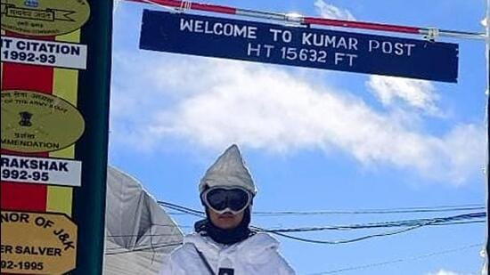 Captain Shiva Chauhan will be operationally deployed post-completion of arduous training in Kumar Post on the Siachen glacier. (ANI)