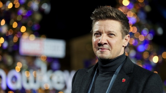 Actor Jeremy Renner arrives for the screening of Marvel Studios' Hawkeye. (REUTERS)