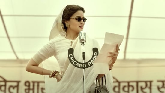 Actor Alia Bhatt in a still from Sanjay Leela Bhansali's Gangubai Kathiawadi.