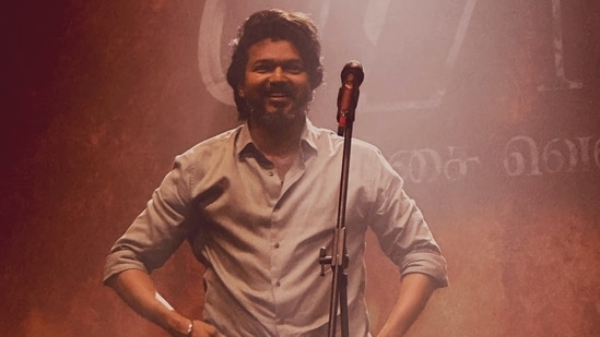 Vijay wore a simple shirt and pants for the Varisu event.