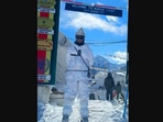 The image shows Captain Shiva Chouhan who became the first woman officer deployed at Siachen.