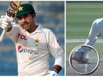 Netizens have slammed match umpire Ahsan Raza after former Pakistan captain Sarfaraz Ahmed was dismissed in a controversial manner (AP-Twitter/Screengrab) Netizens have slammed match umpire Ahsan Raza after former Pakistan captain Sarfaraz Ahmed was dismissed in a controversial manner (AP-Twitter/Screengrab)