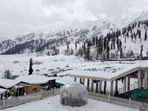 There was fresh snowfall in Gulmarg. (ANI) There was fresh snowfall in Gulmarg. (ANI)