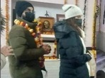 Anushka Sharma, Virat Kohli in Mathura.