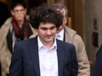 Former FTX Chief Executive Sam Bankman-Fried, who faces fraud charges over the collapse of the bankrupt cryptocurrency exchange, leaves following a hearing at Manhattan federal court in New York City, U.S.