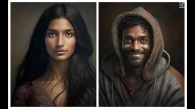 AI recreations of men and women from different states, by artist Madhav Kohli, have been viral on social media. Seen here is the artist interpretation of a Delhi woman and man, based on the stereotypes about the Capital. (Photo: Madhav Kohli/Twitter) AI recreations of men and women from different states, by artist Madhav Kohli, have been viral on social media. Seen here is the artist interpretation of a Delhi woman and man, based on the stereotypes about the Capital. (Photo: Madhav Kohli/Twitter)