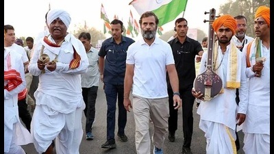 Abolishing fear and hate is the major motive of the Bharat Jodo Yatra, said Rahul Gandhi. (HT Photo) Abolishing fear and hate is the major motive of the Bharat Jodo Yatra, said Rahul Gandhi. (HT Photo)