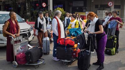 Buddhist devotees from various countries at the Jai Prakash Narayan airport in Patna. (PTI File Photo) Buddhist devotees from various countries at the Jai Prakash Narayan airport in Patna. (PTI File Photo)
