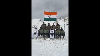 Captain Shiva Chauhan of Fire and Fury Sappers became the first woman officer to be operationally deployed post-completion of arduous training in Kumar Post on the Siachen glacier (ANI)