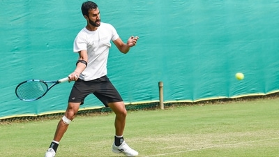 Yuki Bhambri during a practice session (PTI) Yuki Bhambri during a practice session (PTI)