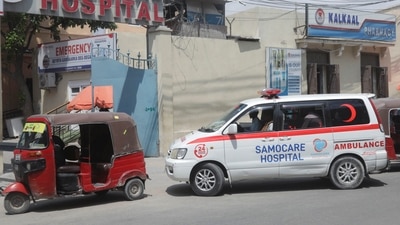 A Samocare ambulance carrying an unidentified wounded person in Mogadishu, Somalia. (Image for representation) (REUTERS)