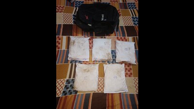 The seizure comes a day after the contraband’s two alleged smugglers had managed to flee despite having an encounter with a police team in Kotla Doom village situated near the India-Pakistan border. (HT photo) The seizure comes a day after the contraband’s two alleged smugglers had managed to flee despite having an encounter with a police team in Kotla Doom village situated near the India-Pakistan border. (HT photo)
