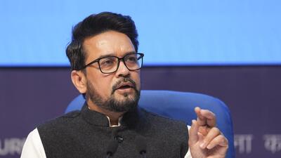 Union information and broadcasting minister Anurag Thakur briefed the media about the decisions taken in the Cabinet meeting in New Delhi on Wednesday. (PTI)