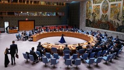 The UN Security Council has adopted several resolutions on the Israeli-Palestinian conflict over the years and supports the two-state solution to peace in the Middle East. (AP) The UN Security Council has adopted several resolutions on the Israeli-Palestinian conflict over the years and supports the two-state solution to peace in the Middle East. (AP)