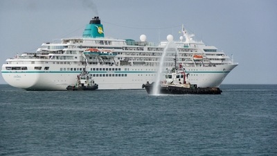 Venezuela’s Margarita Island welcomed its first European cruise ship with about 500 tourists from different countries in 15 years, as the nation rebuilds its tourism sector after years of economic upheaval. (AFP) Venezuela’s Margarita Island welcomed its first European cruise ship with about 500 tourists from different countries in 15 years, as the nation rebuilds its tourism sector after years of economic upheaval. (AFP)