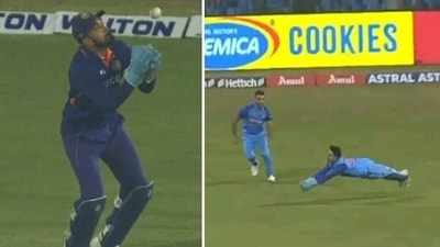 In frame: KL Rahul dropped catch during Bangladesh ODI (L), Ishan Kishan's spectacular catch against Sri Lanka In frame: KL Rahul dropped catch during Bangladesh ODI (L), Ishan Kishan's spectacular catch against Sri Lanka