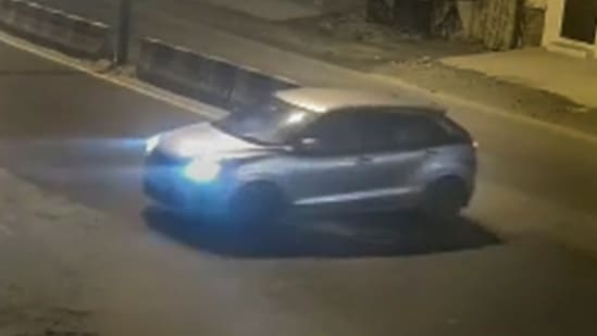Video grab of a car that reportedly hit a woman and dragged her for a few kilometers, in the Sultanpuri area of Delhi, Sunday, which left the woman dead. A day after Delhi police has arrested five accused in this case. 