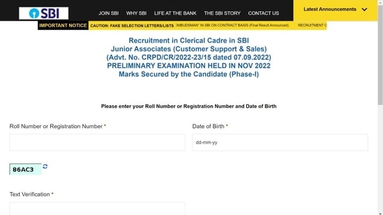 SBI Clerk Prelims Result 2022 Live: Result Out At Sbi.co.in, Link Now ...