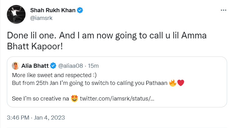 Shah Rukh Khan has a new name for Alia Bhatt.