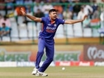 Avesh Khan in action for India Avesh Khan in action for India