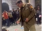 Actor Rajesh Tailang slammed Delhi Police for asking a busker to stop playing music in a public place. Actor Rajesh Tailang slammed Delhi Police for asking a busker to stop playing music in a public place.