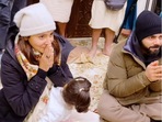 Anushka Sharma and Virat Kohli visited Vrindavan with Vamika.