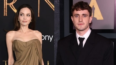 Actors Angelina Jolie and Paul Mescal were seen having coffee together in London, England on Tuesday. Actors Angelina Jolie and Paul Mescal were seen having coffee together in London, England on Tuesday.