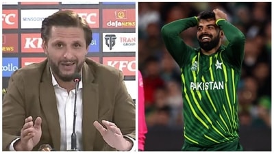 Pakistan's interim chief selector Shahid Afridi has explained why Shadab Khan was not available for selection (PCB-AP) Pakistan's interim chief selector Shahid Afridi has explained why Shadab Khan was not available for selection (PCB-AP)