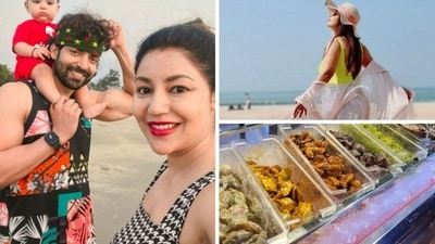 Debina Bonnerjee is on vacation with husband Gurmeet Choudhary and daughters Lianna and Divisha.