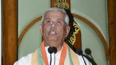 HP governor Rajendra Vishwanath Arlekar addressing the Vidhan Sabha session in Dharamshala on Thursday. (HT Photo) HP governor Rajendra Vishwanath Arlekar addressing the Vidhan Sabha session in Dharamshala on Thursday. (HT Photo)