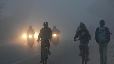 In Gurugram, visibility remained poor till 11am before the situation improved slightly. (PTI) In Gurugram, visibility remained poor till 11am before the situation improved slightly. (PTI)