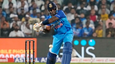 Suryakumar Yadav bats during the second T20I match between India and Sri Lanka in Pune (AP) Suryakumar Yadav bats during the second T20I match between India and Sri Lanka in Pune (AP)