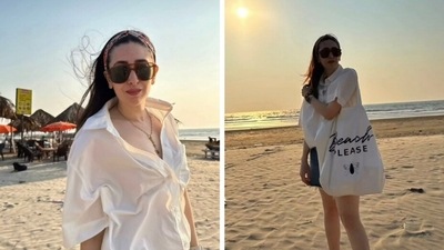 Karisma Kapoor on New Year vacation. Karisma Kapoor on New Year vacation.