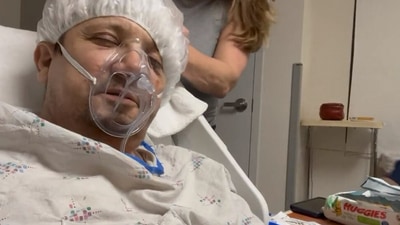 Jeremy Renner is admitted to the intensive care unit of a hospital.