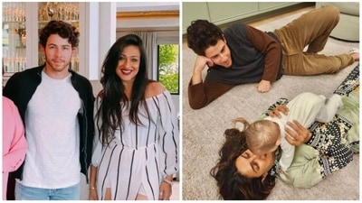 Rituparna Sengupta met Malti during her Jonas family visit. Rituparna Sengupta met Malti during her Jonas family visit.