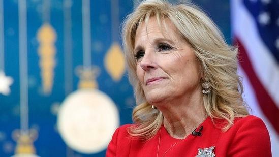 Jill Biden Skin Lesion Surgery: US first lady Jill Biden is seen.(AP)