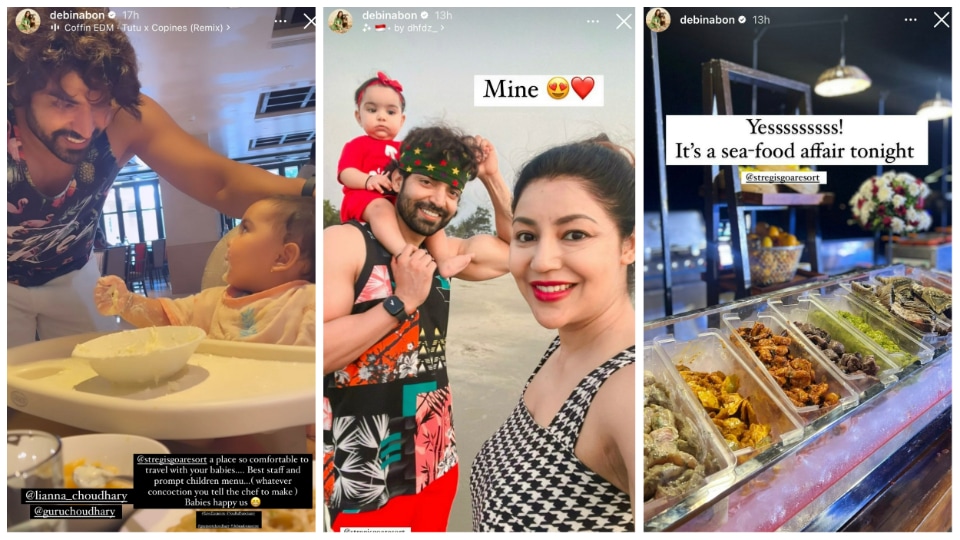Debina Bonnerjee shares glimpses from her Goa vacation via Instagram Stories.