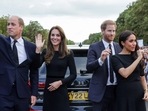 Meghan Markle, Prince Harry joined Prince William, Kate Middleton in surprise appearance to see tributes for the late Queen Elizabeth last year. (File Photo/ AFP) Meghan Markle, Prince Harry joined Prince William, Kate Middleton in surprise appearance to see tributes for the late Queen Elizabeth last year. (File Photo/ AFP)
