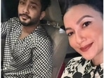 Gauahar Khan with husband Zaid Darbar. Gauahar Khan with husband Zaid Darbar.