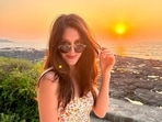 Isabelle Kaif shared a series of photos of herself from New Year's Day, where she posed near a beach. She wrote in the caption, “Happy day one.” 