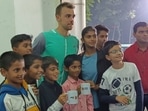 Benjamin Bonzi with fans at Tata Open Maharashtra Benjamin Bonzi with fans at Tata Open Maharashtra