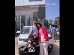 Woman surprises her father with a new car.(Instagram/@rida.tharanaa) Woman surprises her father with a new car.(Instagram/@rida.tharanaa)